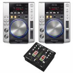Κονσόλα DJ (2 Pioneer CDJ 200  + Μίκτης Behringer VMX 100 USB)