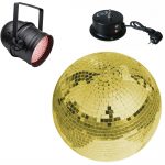 Gold Disco Ball 30cm + Led Par