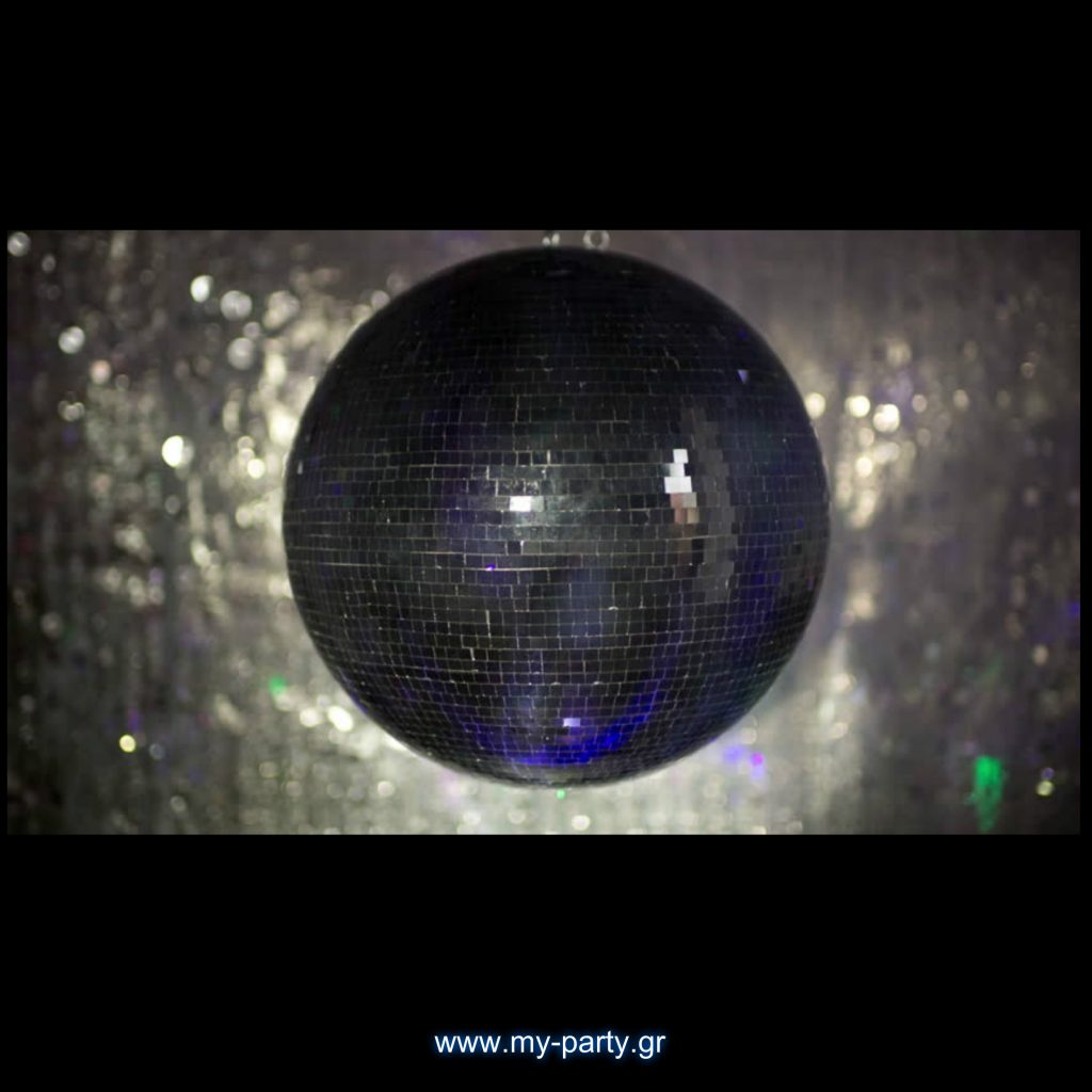 Black Disco Ball 50cm + Led Par My Party